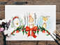 Woodland Animal Christmas Collection : Product Details You will receive 3 Christmas Art Works (Penguin, Bunny, Reindeer) Quality image of 300dpi. File Format : JPEG White Background Size: 8 x 10 inch Instant Download This item is