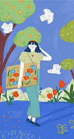 梅子味的晚风，和两三颗啤酒味的星星✨ ✨

投稿by画师大大@衣领

#原创插画# #遇见艺术# ​​​​