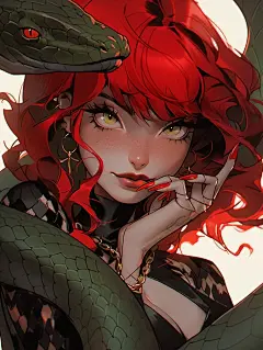 高级小众情侣头像｜蛇