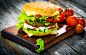 General 5327x3406 hamburgers fast food tomatoes