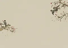 中式古风工笔画亲子全家福婚纱照影楼背景修图模板psd设计素材(27)