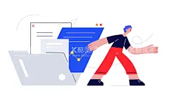 扁平风简笔画抽象人物插画  - 源文件下载【酷图网】扁平人物,手绘人物,扁平风,扁平插画类,动漫动画,动漫人物,h5,抽象,流行,青年,潮流,创意,简约,扁平化,卡通,数据,分析,界面,扁平,商务,互联网,场景交流,商业人物,扁平插画,二维插画,科技插画,工作场景,手机界面,移动界面,数字化插图,社交,通讯,交友,点赞,收藏,关注,平台,插画,