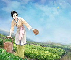 林木森day采集到油画风格田园风景