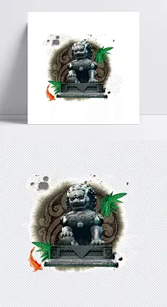 獬豸神兽|獬豸神兽,卡通元素,手绘/卡通
