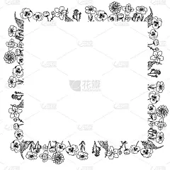 只有可爱线条的花架