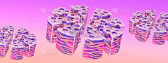 极简风格的拼贴旗帜艺术。3d渲染创意奶酪设计。食品的概念