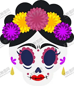 卡通骷髅高清图片 【酷图网】印花骷髅,卡通骷髅,插图,彩色骷髅,手绘
