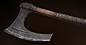 Viking Axe, Nate Laurin : After seeing some amazing axes here on Artstation, and with winter approaching, I was inspired to have a go at making a Nordic Axe.

The model is 3.5k tris (3,554) and the textures are 4k (and can downscale to 2k nicely)

Workflo