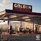 Golden Gasoline - Desert Gas Station - UE4, Joakim Stigsson : Environment made in Unreal Engine 4 with dynamic lighting.<br/>NOW AVAILABLE FOR DOWNLOAD:<br/><a class="text-meta meta-link" rel="nofollow" href="https: