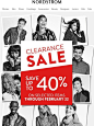 Nordstrom Clearance Sale: Save up to 40%! Email Newsletter Design