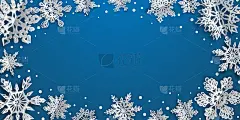 圣诞背景用卷纸雪花
