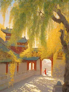 红墙凝秋影， 宫殿丽画屏。 庭院遗香久， 古风流韵情。 往昔辉煌梦， 故宫深情景。 岁月催人悟， 帷幕绘时光。 #故宫  #红墙  #庭院  #秋色  #中式建筑  #壁纸  #每日壁纸  #手机壁纸  #神仙壁纸  #私藏壁纸  #电脑壁纸  #Ai绘画  #插画  #古风插画  #国风插画  #治愈景色  #景色  #风景插画  #国潮插画  #中国风  #平面设计  #美景  #艺术  #商业插画  #背景画  #装饰画  #墙绘  #设计  #审美  #古香古色  #头像分享  #头像  #数字艺