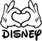 DIY Vinyl Decal Mickey's Hand Forming a Heart Disney - Etsy