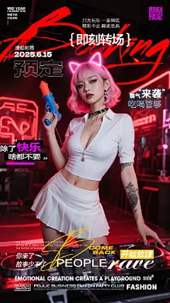 七夕情人节酒吧夜场海报源文件32