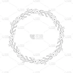 图形花环，矢量插图