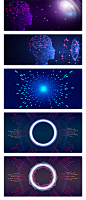 科技感未来信息人工智能商务全球化人头像海报背景元素AI矢量素材-淘宝网