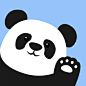 Vector cute panda waving paw