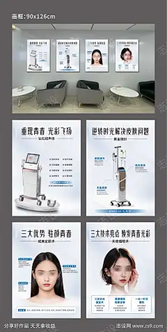 医美宣传科普海报画框-素材库-sucai1.cn