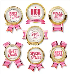 奖状奖章奖杯证书插画AI矢量设计素材源文件(11)