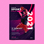 Poster template for sporting event