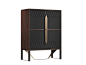 Solid wood highboard with doors PRISMA | Highboard by Capital Collection