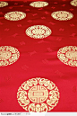 布纹蕾丝-带中国元素的红色绸缎