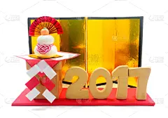 新年,图像,英文字母s,贺卡,留白,镜饼,水平画幅,无人,白色