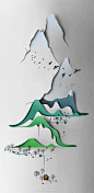 紙上的山水 Paper Landscape Illustrated by Eiko Ojala | ARTFANS视觉杂志™ - 创意 | 设计 | 艺术 | 摄影