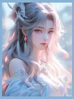 媚眼如丝丨粉蓝色系高清头像⭐壁纸分享