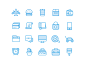 Blue Icons from Personal Assistant App