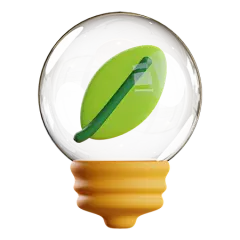 Green electricity 3D Illustration