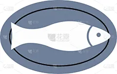 几何形状,盘子,鱼肉,简单,分离着色,白色,自然,红色,肉