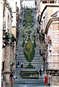 巴洛克风情 意大利Caltagirone通往城市教堂的创意台阶