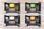 Design packages for snacks "Meat Pro Expert" : Для компании "Meat Pro Expert" требовалось сделать дизайн пакетов под снеки, основываясь на старом дизайне. Было решено выполнить каждую позицию своим цветом для облегчения нахождения прод