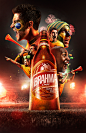 World Cup : Brazilian Soccer fans cheering with Brahma.