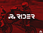 Rider Logo ( R For Rider ) identity branding logotype minimal modern technology rider sports bike logo