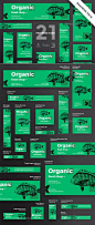 Organic Food Shop Banner Pack - Banners & Ads Web Elements