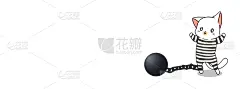 可爱的,卡通,猫,性格,动物,想法,绘画插图,乱画,安全的,斑点