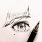 #你见过最漂亮的眼睛# 漂亮的动漫人物眼睛，形状各不相同，收起来练习噢～ | 插画师clivenzu ​ ​​​​