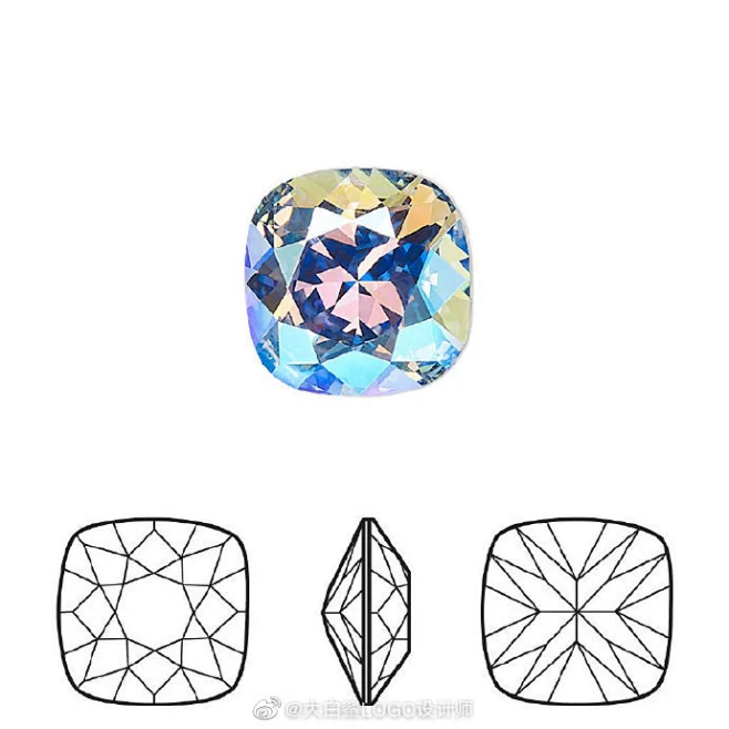 #LOGO设计# 如何画一颗宝石? 宝石切割面线条分析 -花瓣网