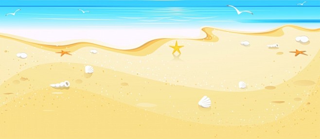 海滩插画海滩插画卡通海滩海滩卡通卡通海海卡通海旅游