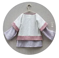 小望月-清水溪原创童装绣花汉服袒领中式上衣高级提花棉两件套秋-淘宝网