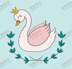 天鹅 【酷图网】天鹅,卡通天鹅,唯美天鹅,AI设计素材,AI矢量图