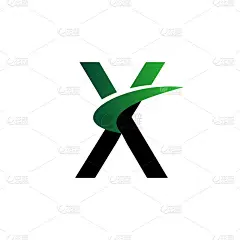 插图向量图形的X字母与航空的概念