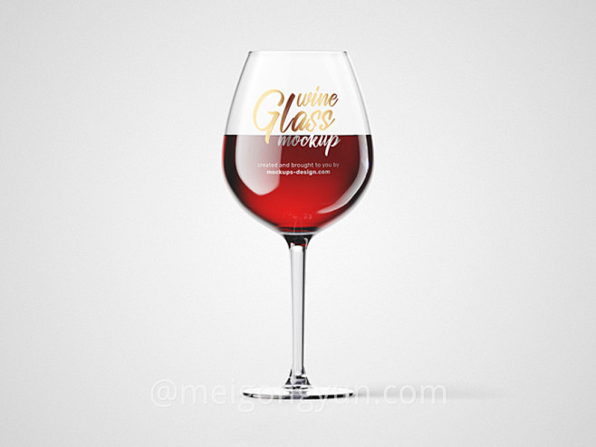 葡萄酒杯贴图样机模版 WINE GLAS...