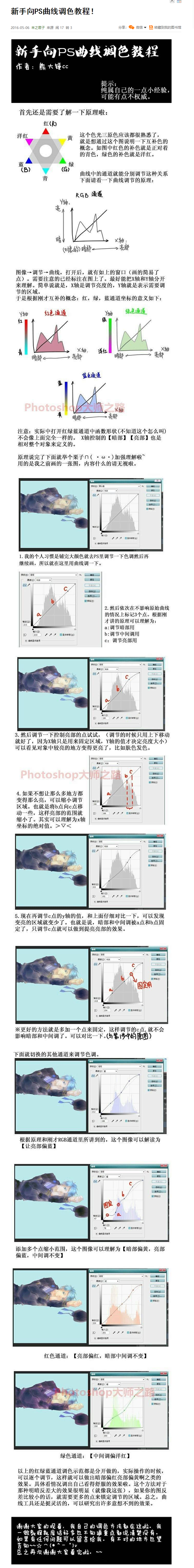 新手向PS曲线调色教程！