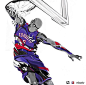 NBA漫画之色彩斑斓的背影 :  给你一个酷酷的色彩斑斓的背影！
images via blkoutln 
