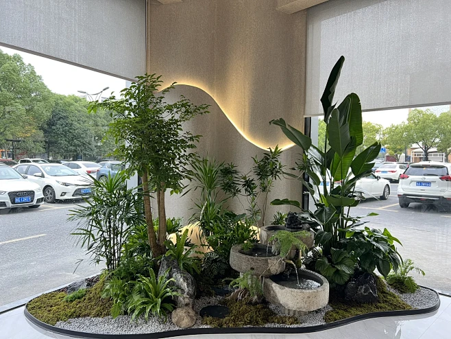 植物造景｜绿植软装｜流水造景｜-花瓣网