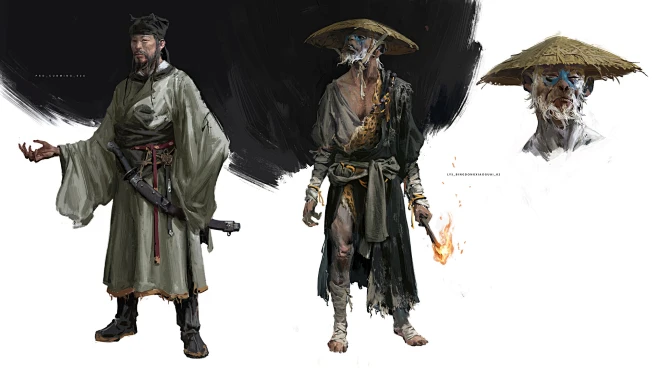 杨奇 黑神话 排版 Characters in the Black Myth：Wukong 57-花瓣网