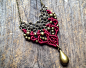 Macrame necklace labradorite ethnic chic bohemian jewelry by